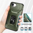 thumbnail image 5 of Decase Compatible with iPhone 16e Case,Shockproof Anti-Slip Case with Slide Camera Cover & Rotated Ring Kickstand, Military-Grade Phone Case for iPhone 16e,Darkgreen, 5 of 8