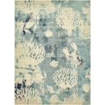 thumbnail image 1 of Unique Loom Positano Collection Coastal Modern Coral Lobster Shells Area Rug, 9' 0 x 12' 0, Light Blue/Beige, 1 of 1
