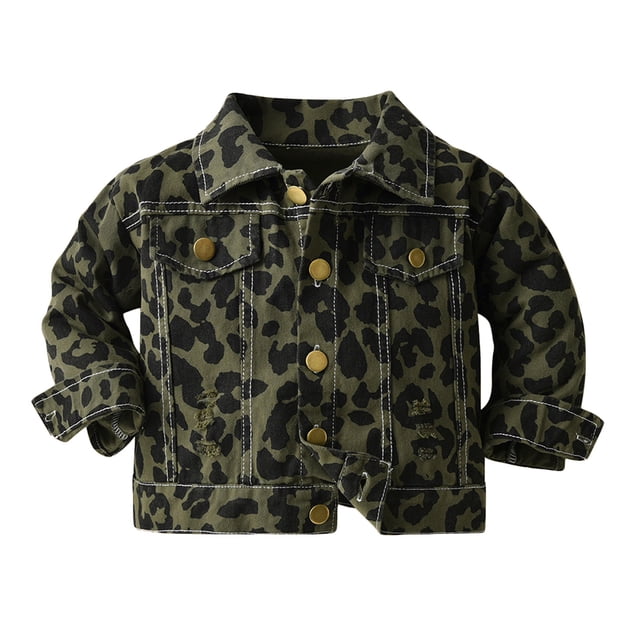 Gibobby Chamarra de invierno para niños y niñasChaqueta vaquera con estampado de a de viento para niños pequeños y niñas, chaqueta cálida para niños(C, 4-5 Años)