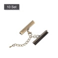 thumbnail image 3 of Unique Bargains 10Set Ribbon Crimp Clamp Ends Lobster Claw Clasps & Chain 30mm Bronze Tone for DIY, 3 of 7