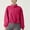 Hot Pink, variant on Womens Tops Trendy Long Sleeve White Plain Tops Casual Half Zip Pullover Womens Fashion Tops