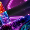 thumbnail image 5 of Homewish Glowing Game Controller Blackout Curtains,Monogram L Curtains Pack of 2 (42x84 Each),Orange Green, 5 of 6