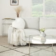 thumbnail image 3 of Nourison Faux Fur Fx Rabbit Fur Heart White Decorative Throw Pillow , 18"X18", 3 of 5