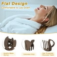 thumbnail image 4 of Unique Bargains 2pcs Flat Hair Clips for Women Flat Claw Clips for Thick Hair French Concord Flat Hair Clips Amber Brown, 4 of 7