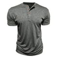 thumbnail image 5 of Men's Casual Henley Shirts Classic Slim Button Short Sleeve Pullover Solid Gym Workout Athletic T-Shirt, 5 of 7