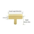 thumbnail image 5 of Brier Series 2 in. (50 mm) Pull Kitchen Hardware Cabinet Handles T-Bar Cabinet & Furniture Knob Solid Gold Brushed Pull - 5 Pack, 5 of 6