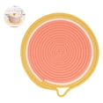 thumbnail image 2 of Aislamiento Térmico Redondo Mantel De Mesa Protector Mantel De Fruta Ampliamente Utilizado Aspecto Exquisito Cojín De Mesa De Hilo De Algodón Para Restaurante De Cocina Casera Eigraketly HA025805-03, 2 of 7