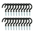 thumbnail image 7 of Uxcell 20pcs 1" Vinyl Coated Screw-in Ceiling Wall Mount Hooks Great for Indoor Outdoor Hanger Black, 7 of 7