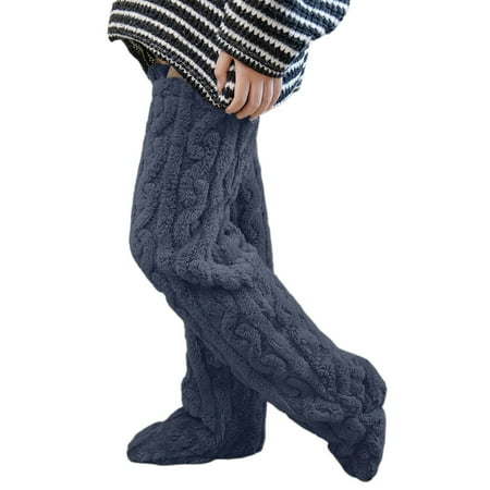 LARUYEKO Winter Warm Socking Leg Cover Home Knee Socks Thick Woolen Pants Leg Warmers Fashion Soft Stretch Socking Tights for Women Tights for Women Winter Woman Tights Stockings Warm Kink Lingerie