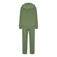 thumbnail image 6 of UAMVSH Women's Fashion Tracksuit Sets Printed Full Zipper Hoodie Tops and Lightweight Casual Straight Leg Pants Party Clubwear(3X-LargeGreen), 6 of 6