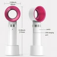 thumbnail image 4 of 1pc USB Rechargeable Bladeless Handheld Fan - Portable Mini Desk Fan with 3 Speeds for Travel, Camping, Office, and Room Use, 4 of 5