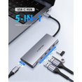 thumbnail image 3 of LENTION USB C Hub with 4 USB 3.0&Type C Charging Multiport Adapter Compatible MacBook,Windows,Chrome(C31,Gray), 3 of 17