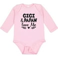thumbnail image 3 of Inktastic Gigi and Papaw Love Me Boys or Girls Long Sleeve Baby Bodysuit, 3 of 5