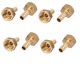 thumbnail image 1 of Conector de acoplamiento de tubo de latón con rosca hembra de 3/8 BSP y barbilla de manguera de 8 mm, 8 piezas, 1 of 4