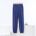 thumbnail image 6 of Cute Pajama Sets for Women Summer Lounge Sets 2 Piece Outfits Half Sleeve V Neck Summer Top Wide Leg Pants Tracksuit, 6 of 6