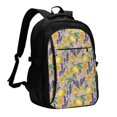 thumbnail image 1 of Fotbe Lavender Flowers Mochila con Estampado y Puerto USB para Hombre y Mujer, Mochila Antirrobo, Mochila de Viaje, Mochila Escolar, Mochila Universitaria, 1 of 7