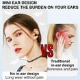 thumbnail image 3 of Mini Wireless Ear Clip Bone Conduction Earbuds Open Headphones Bluetooth for Android iPhone, On Sport Waterproof Outer Cycling Running Workout Buds Black, 3 of 6