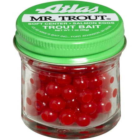 Atlas Mike s Mr. Trout Soft Center Salmon Eggs Trout Bait Red