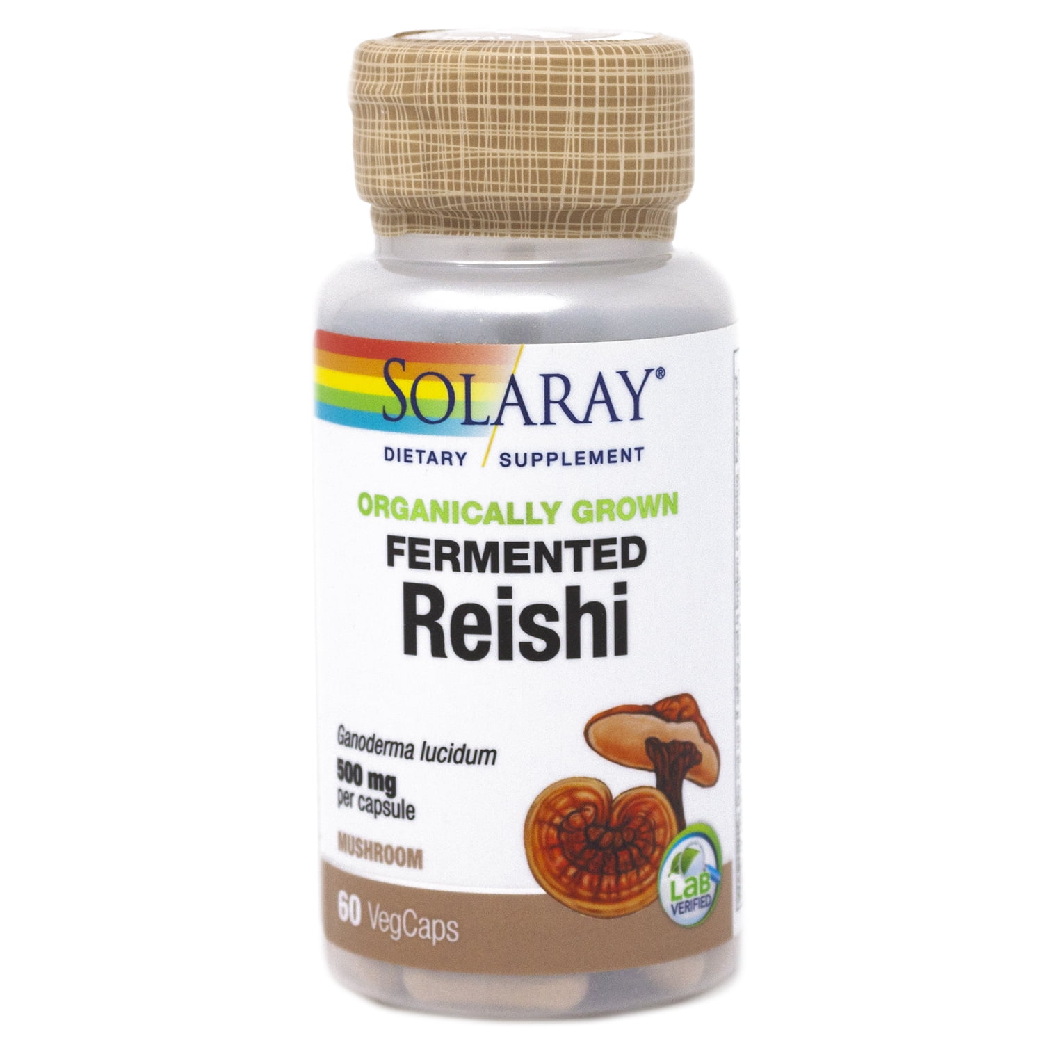 Solaray Organically Grown Fermented Reishi Mushroom 500mg Healthy