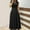 Black Casual Dresses for Women 2023, variant on Dyegold Sundresses for Women Casual Beach - Maxi Long Boho Dress for Women Round Neck Short Sleeve High Waist Solid Color Flowy Swing Loose Elegant ​​Sundresses
