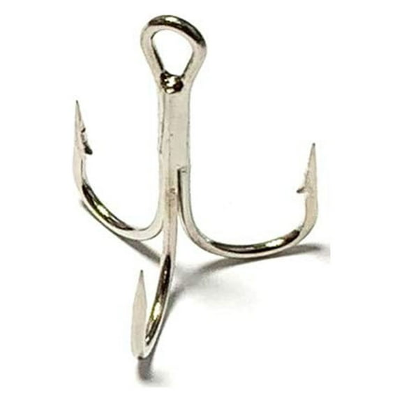 3X Treble Hooks - Nickel - Size 1/0-200 pcs - Item # 369