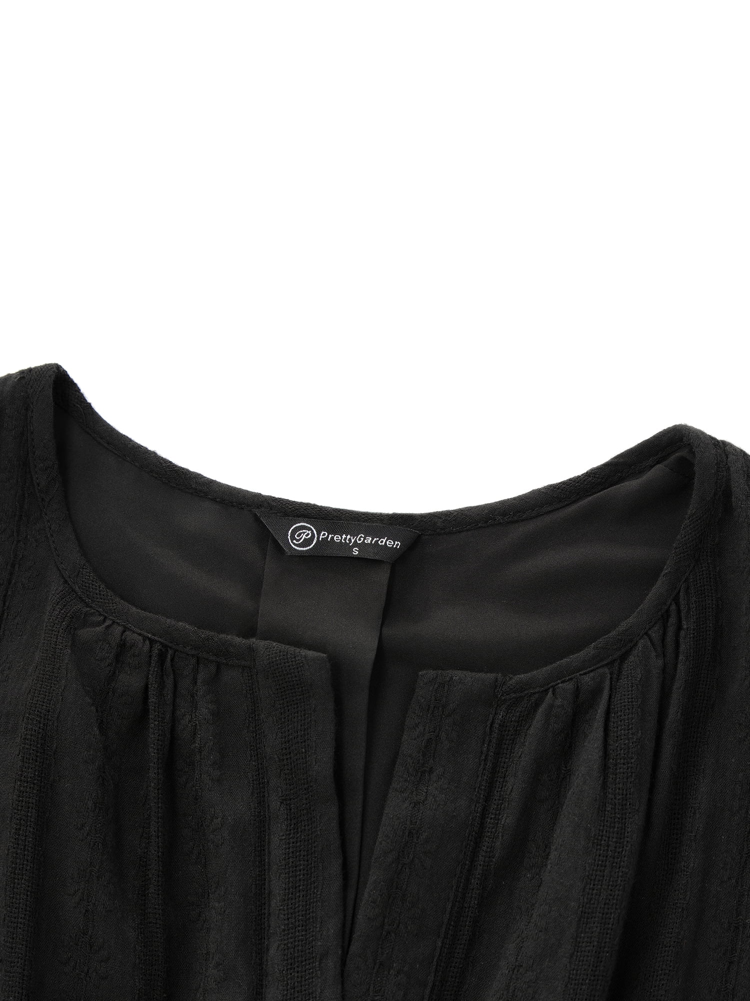 PRETTYGARDEN Women's Tiered Maxi Dress with Short Sleeves, Sizes S-XXL