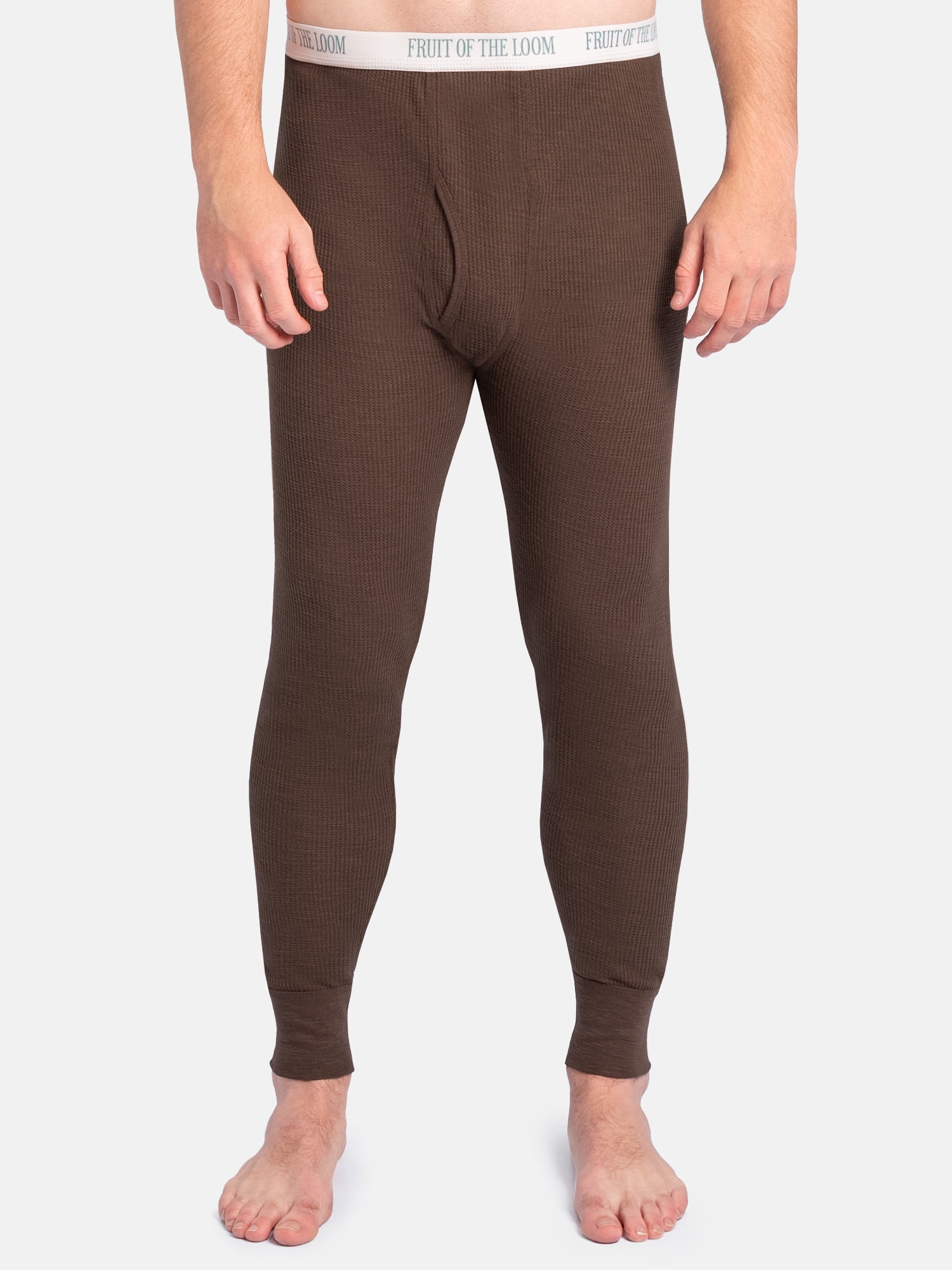 Fruit of the Loom Men's Slub Waffle Thermal Underwear Bottom, Sizes S-5XL