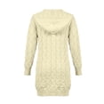 thumbnail image 5 of jehdhy Womens Winter Long Cardigan Sweaters Long Sleeve Open Front Hooded Coat Fall Fashion Casual Outwear Tops with Pocket, 5 of 7