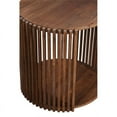 thumbnail image 4 of Martin Svensson Home Fenwick Round Slatted Solid Wood End Table in Dark Wood, 4 of 7