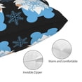 thumbnail image 3 of Fuzoiu Christmas Gnome Snowflake Print Pillow Case with Hidden Zipper,Pillow Covers,Soft and Comfortable Pillowcase-14"x20", 3 of 6