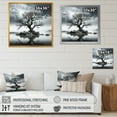 thumbnail image 4 of Designart "Stormy Gray Emotional Treescape I" Tree Monochrome Floater Framed Wall Decor, 4 of 5