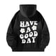 thumbnail image 3 of Sudadera con capucha para mujer y hombre, sudadera con capucha para compras, suave, para adolescentes, niñas, deportes, trabajo, moda, viaje, sudadera , negro, xxl, 3 of 10