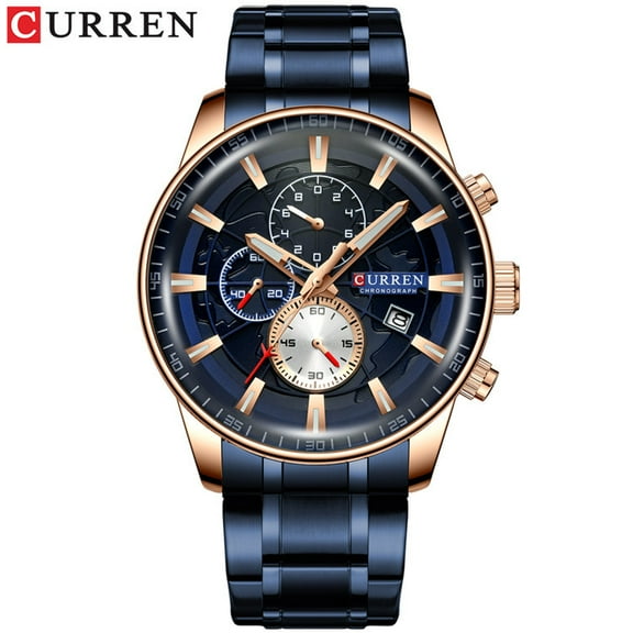 Curren 8362 Steel Belt Calendar Popular Men's Watch Business Waterproof Quartz Watch