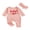 Pink, variant on BemeyourBBs Newborn Baby Girls Daddy's Girl Outfit Letters Embroidery Romper Jumpsuit with Bow Headband