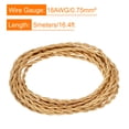 thumbnail image 2 of Unique Bargains Twisted Cloth Covered Wire 2 Core 18AWG 5m/16.4ft Cable,Light Gold Tone, 2 of 5