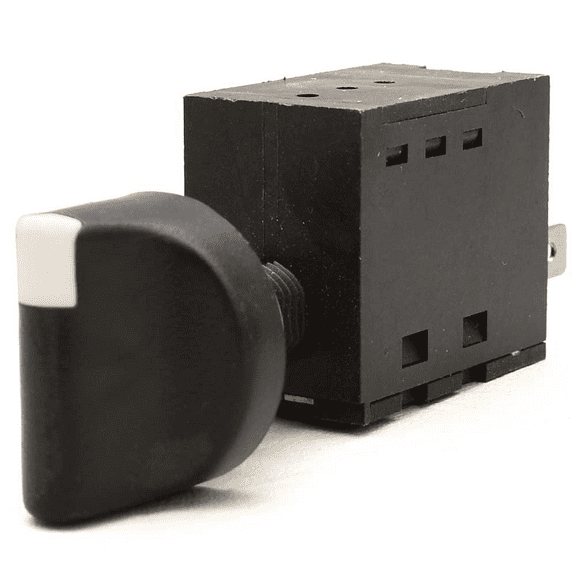 Boat Rotary Switch | ON/OFF 2 Spade Black White Plastic