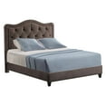thumbnail image 2 of Skyline Decor Allure Diamond Tufted Queen Upholstered Bed w/ Side Rails and Footboard in Urban Graphite, 2 of 9