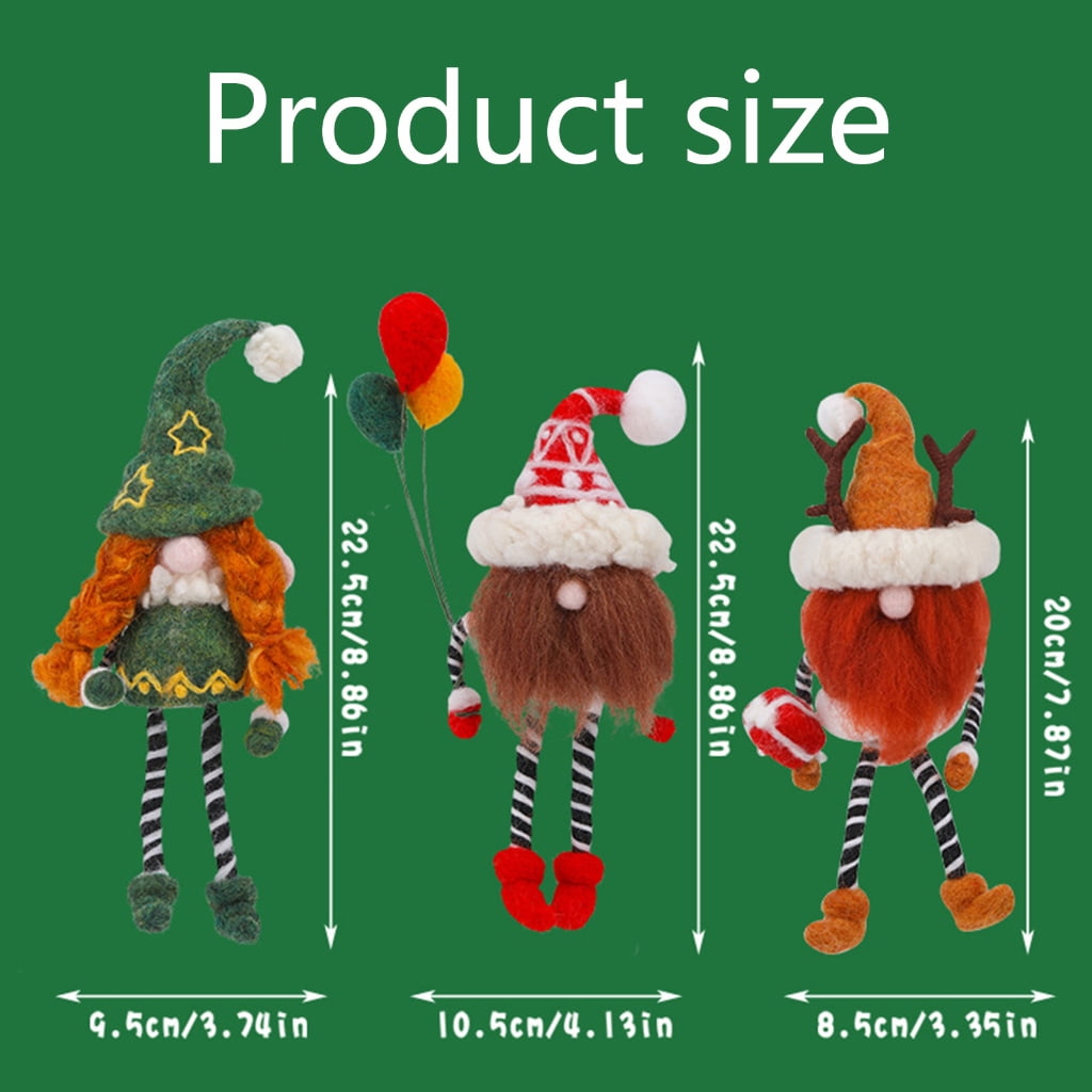 JZROCKER Gnomes Needle Felting Starter Kits Handmade Needle Felting Kits Wool Needle Felting Tool Kits with Felt Tool