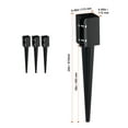 thumbnail image 3 of KFFKFF 24 x 4 x 4 Inch 4-Pack Ground Anchor Fence Post Fence Stakes Metal, 3 of 9