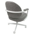 thumbnail image 4 of Swivel Metal Dining Caster Chair- M-70 - Dark Gray Fabric - Beige Frame, 4 of 5