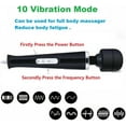 thumbnail image 2 of Dingrich 10 Speeds Wired Powerful Handheld Massager with Strong Vibrations, Personal Therapy Massager for Sports Recovery, Muscle Aches, Body Pain (Black), 2 of 8