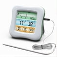 thumbnail image 1 of Digital Meat Thermometer Instant Read Food Thermometer with Non-Waterproof Probe 2.6 Inch Backlit Color LCD Touchscreen Countdown/ Count-up Timer Thermometers for Smokers Oven Cooking Grilling, 1 of 8