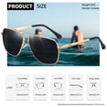 thumbnail image 3 of Joopin Rectangle Polarized Aviator Sunglasses for Men Women Classic Pilot Sun Glasses (Black), 3 of 8