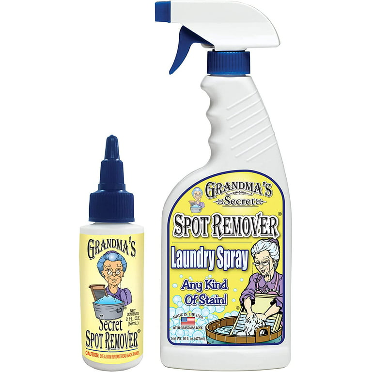  Grandma's Secret Spot Remover Laundry Spray - Chlorine, Bleach  and Toxin-Free Fabric Stain Remover for Clothes - Removes Oil, Paint, Blood  and Pet Stains - 16 Oz, 2 Pack : Clothing, Shoes & Jewelry