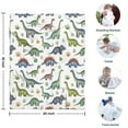 thumbnail image 4 of Watercolor Dinosaurs Eggs Plants Pattern Blanket,Comfortable Soft Flannel Throw Blanket,All Season,Warm Lightweight Blankets for Sofa Bed Couch Living Room Chair,30"x40", 4 of 4