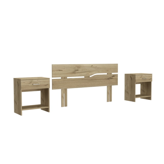 Combo Cabecera Provenza Virtual Muebles Color Duna