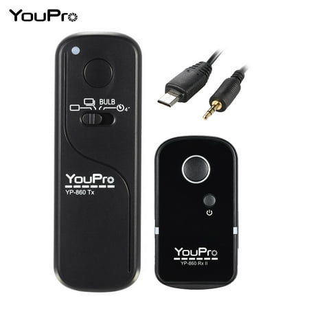 YouPro YP-860 S2 2.4G Wireless Remote Control Shutter Release Transmitter Receiver for Sony A58 A7R A7 A7II A7RII A7SII A7S A6000 A5000 A5100 A3000 RX110II DSLR