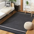 thumbnail image 2 of SAFAVIEH Kilim Ksenija Striped Cotton Area Rug, Black/Ivory, 3' x 5', 2 of 11