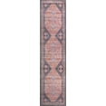 thumbnail image 2 of JONATHAN Y WASHABLE 2 x 8 Runner Rug, Dalyan Geometric Medallions - Terracotta/Navy, WSH101A-28, 2 of 9