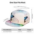 thumbnail image 6 of Balery Baseball Cap Flat Bill Hats for Men Adjustable Size for Running Workouts and Outdoor Activities All Seasons Dad Hat(Butterfly In Blossoms Zen ), 6 of 9